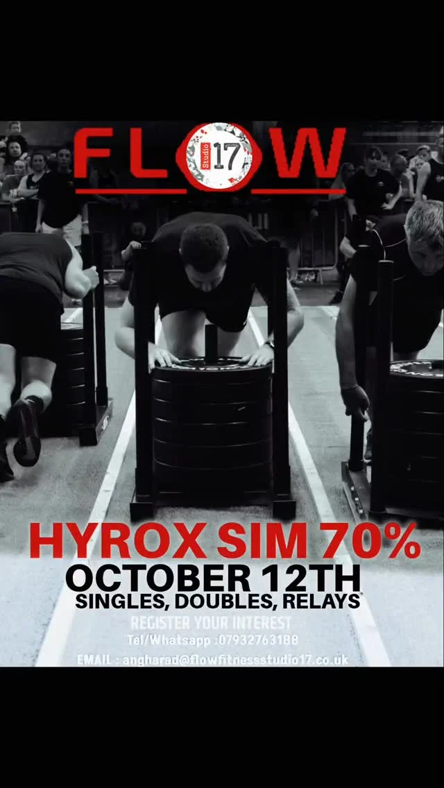 Are we training for something 😉😝👌💪 Great class this morning....
OCTOBER 12TH - Put it in the diary!
HYROX SIM 70% 
REGISTER YOUR INTEREST👇
WhatsApp 07932763188 
Email angharad@flowfitnessstudio17.co.uk 

Gain confidence, make personal goals, have fun,  achieve and feel STRONGER💪

#hyroxsim #goals #confidence #stronger #functionaltraining